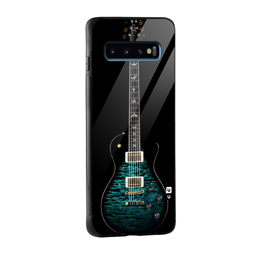 Royal Green Guitar Glass Back Case for Galaxy S10