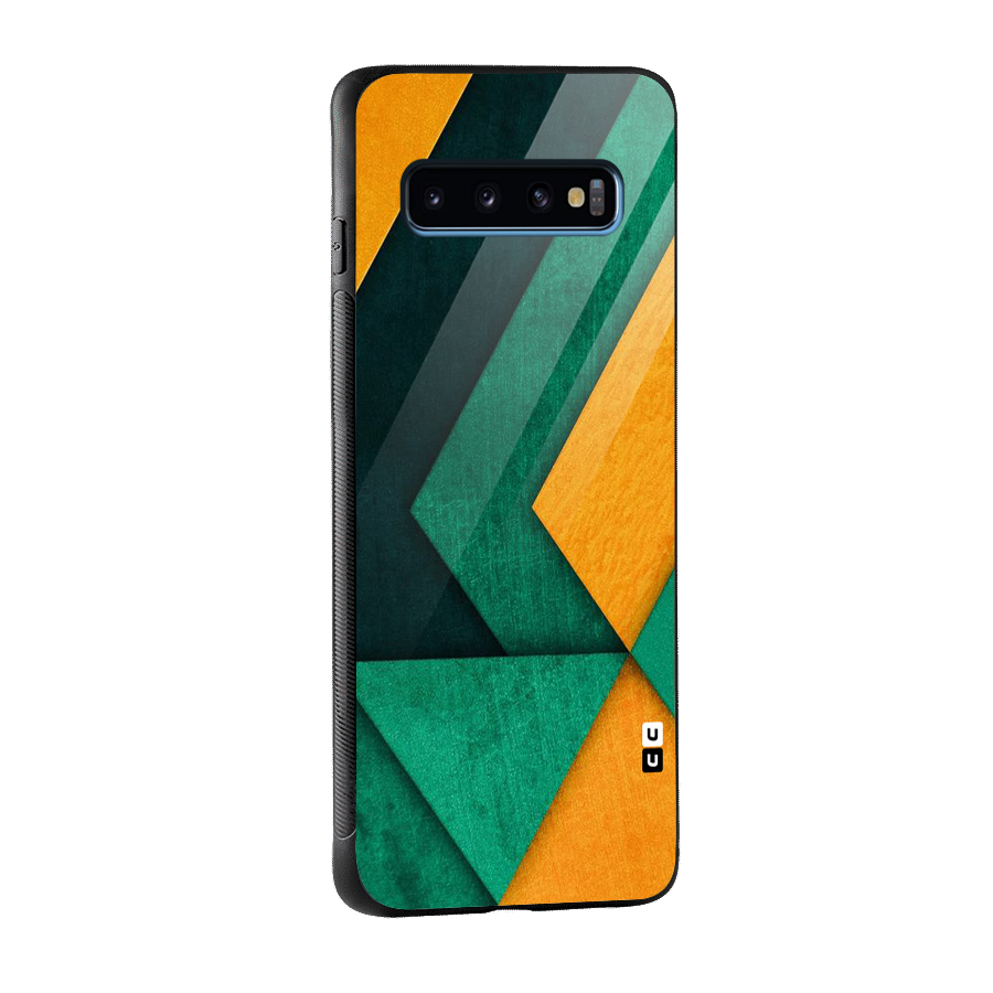Rugged Abstract Stripes Glass Back Case for Galaxy S10