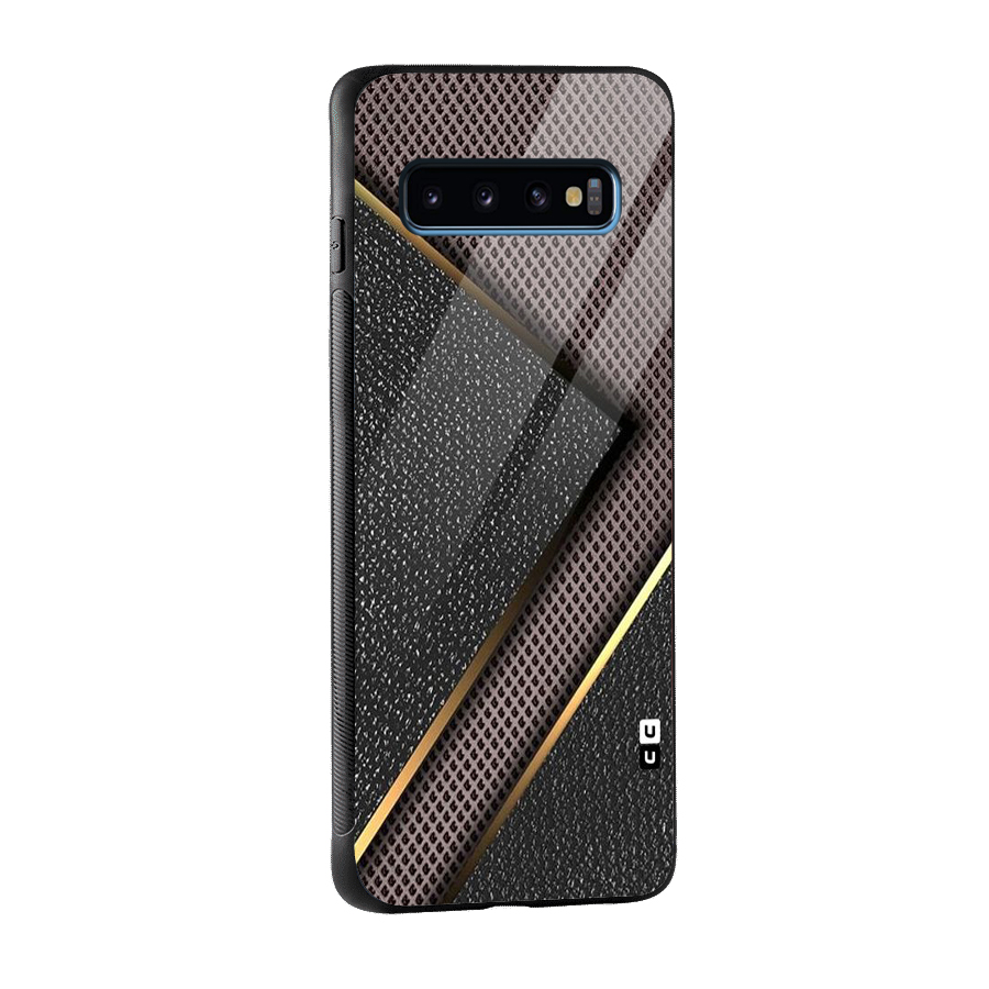 Rugged Polka Design Glass Back Case for Galaxy S10
