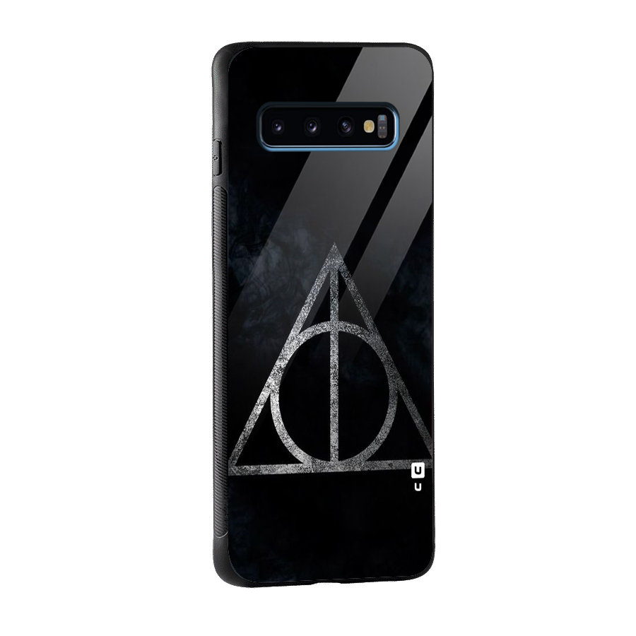 Rugged Triangle Design Glass Back Case for Galaxy S10