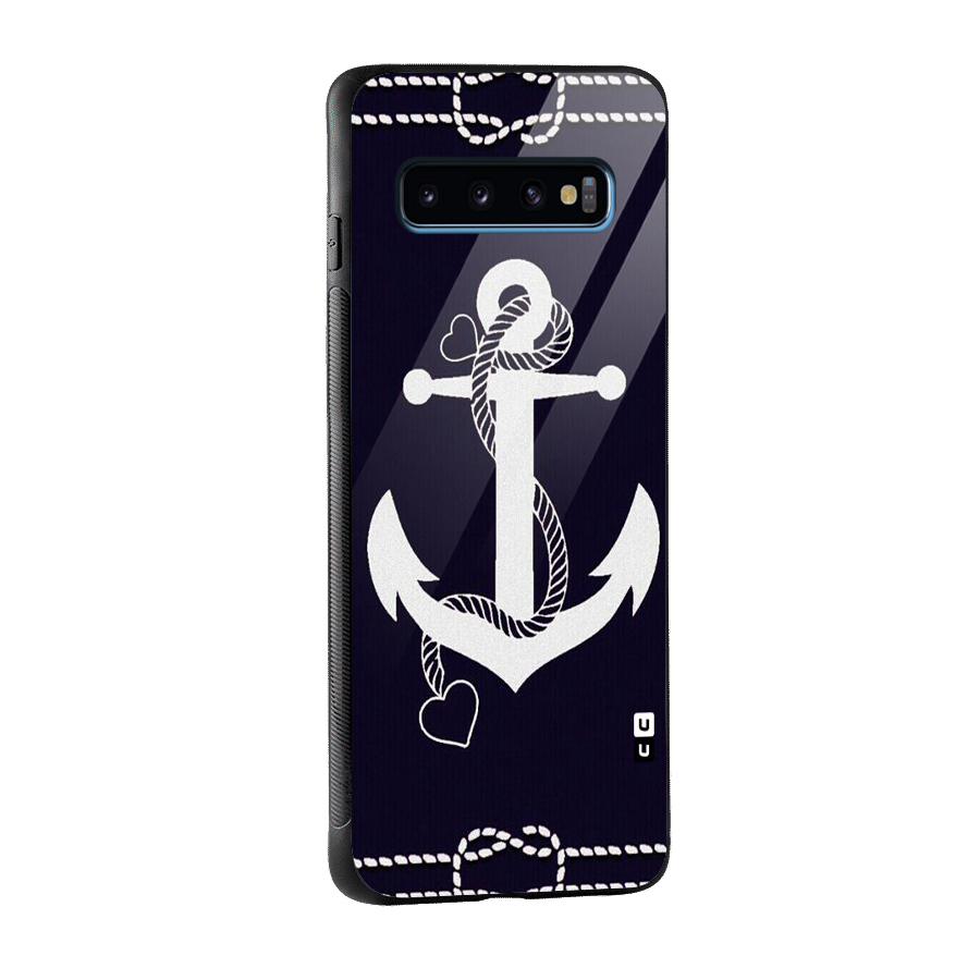 Sail Anchor Glass Back Case for Galaxy S10