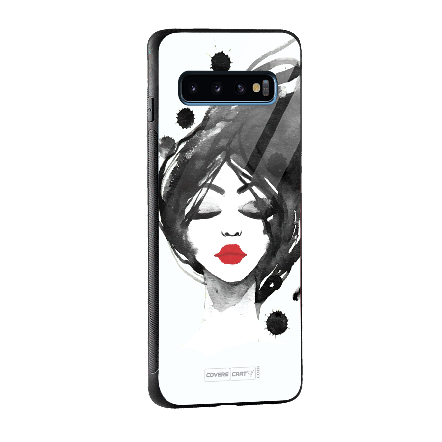 Sassy Girl Glass Back Case for Galaxy S10