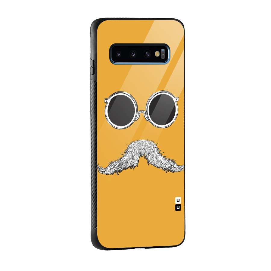 Sassy Mustache Glass Back Case for Galaxy S10