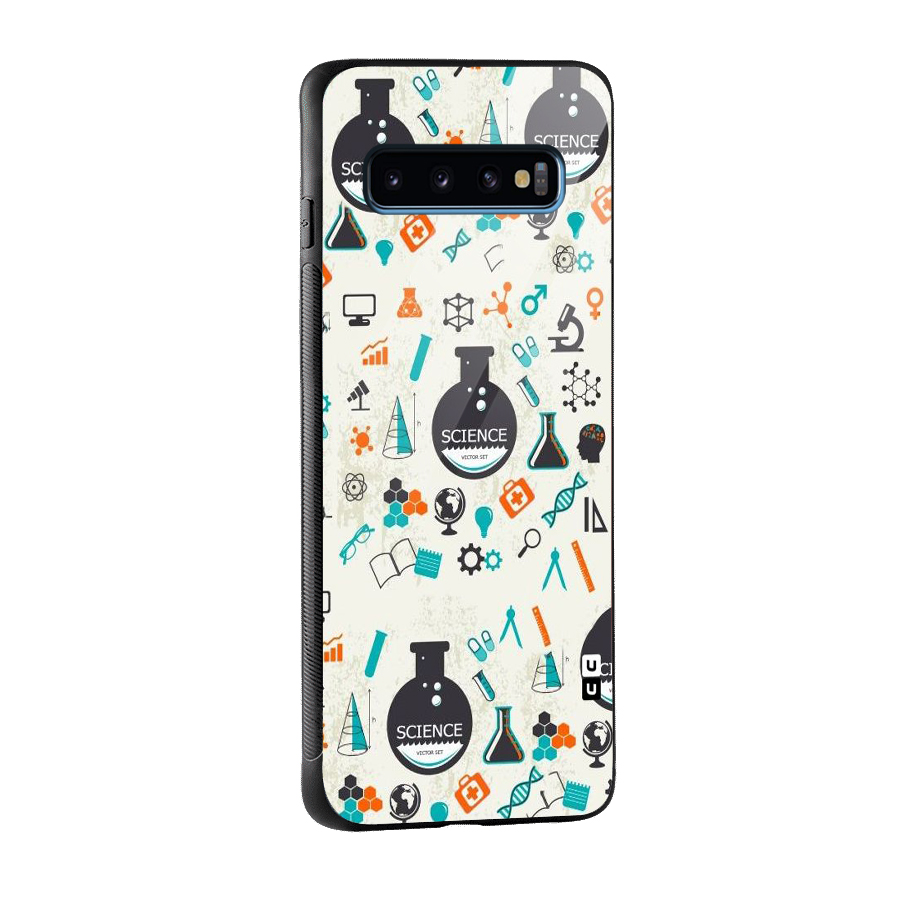 Science Side Glass Back Case for Galaxy S10