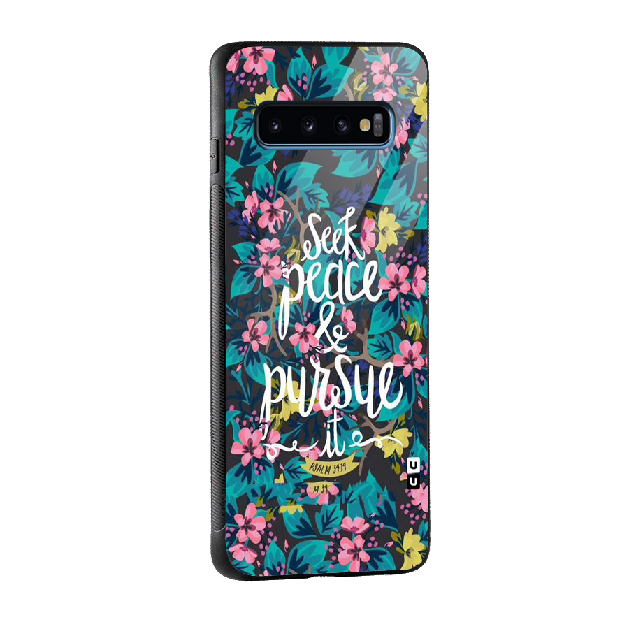 Seek Peace Glass Back Case for Galaxy S10