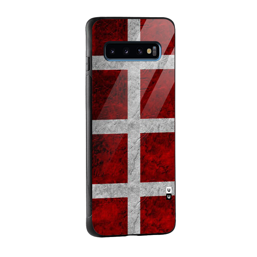 Silver Lines Glass Back Case for Galaxy S10