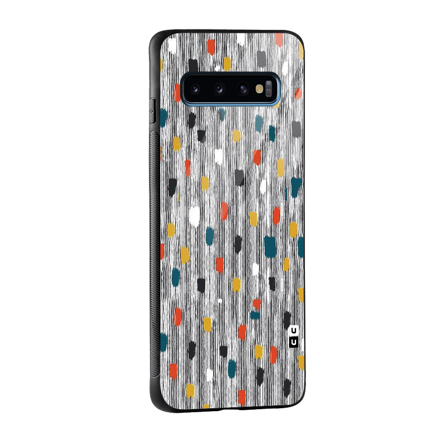 Single Paint Pattern Glass Back Case for Galaxy S10