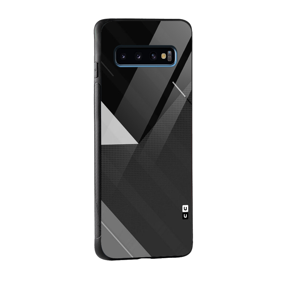 Slant Grey Glass Back Case for Galaxy S10