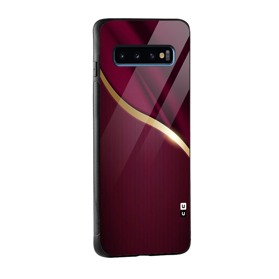 Smooth Maroon Glass Back Case for Galaxy S10