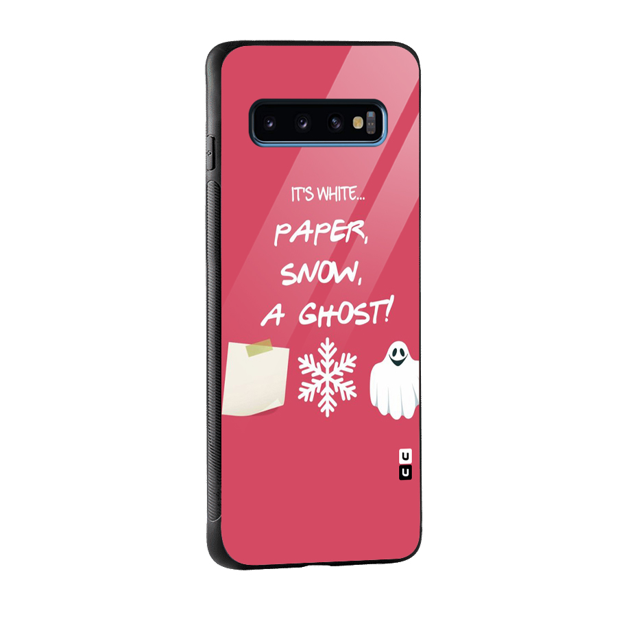 Snow Paper Glass Back Case for Galaxy S10