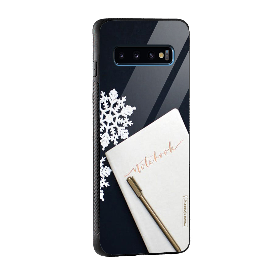 Snowflake Notebook Glass Back Case for Galaxy S10