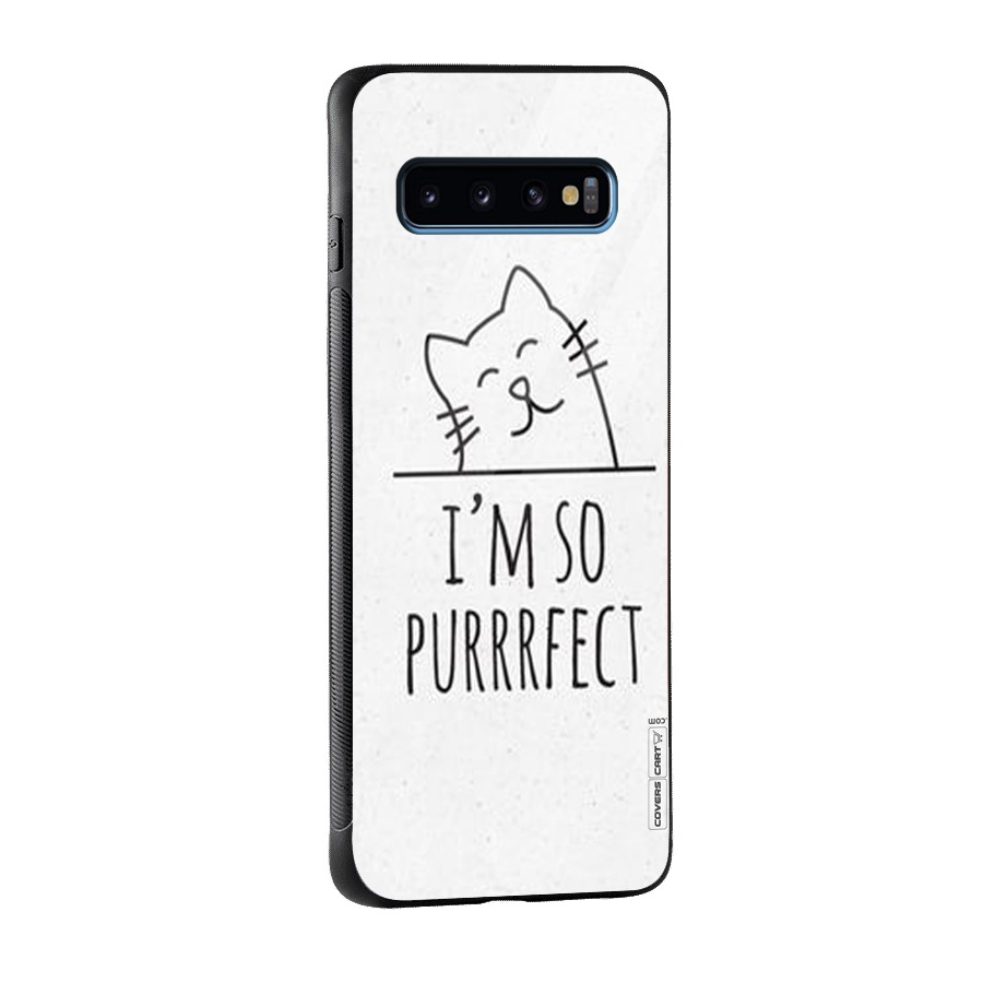 So Purrfect Glass Back Case for Galaxy S10