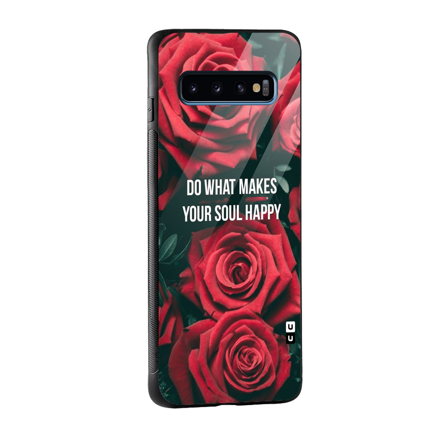 Soul Happy Glass Back Case for Galaxy S10
