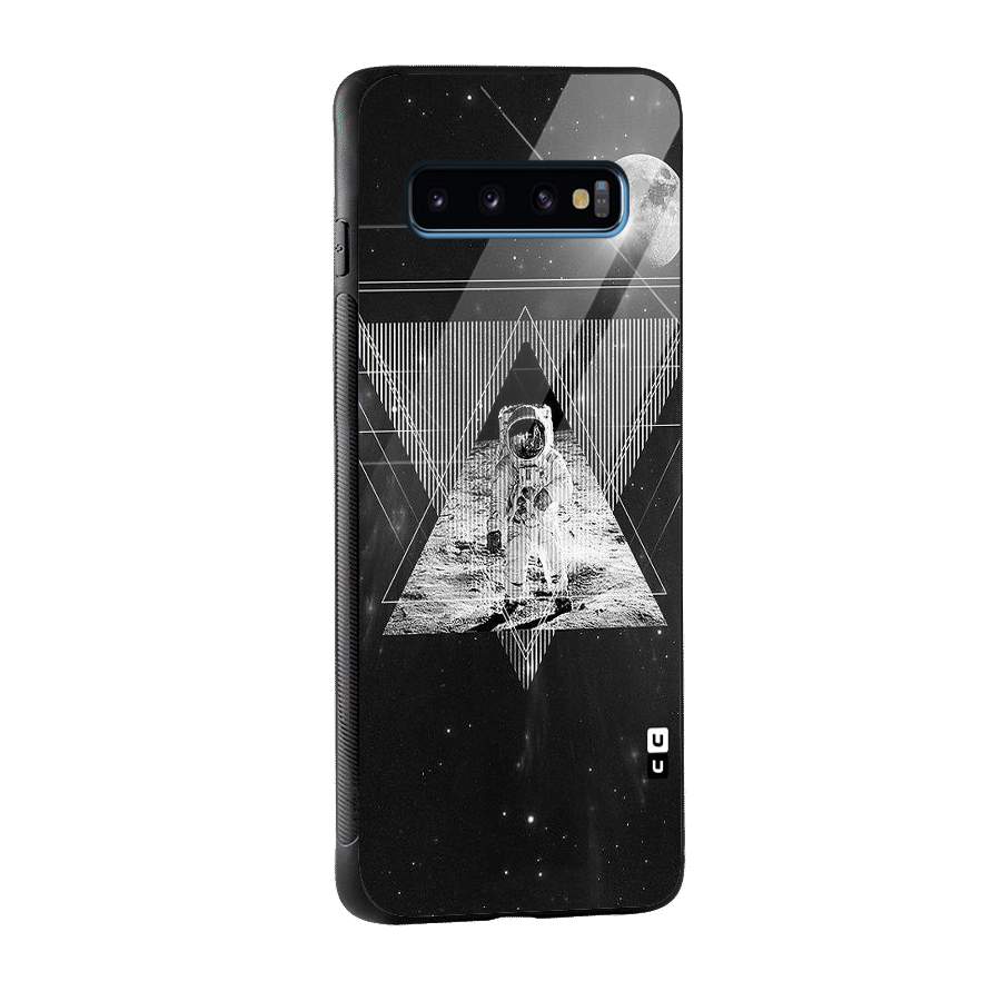 Space Triangle Abstract Glass Back Case for Galaxy S10
