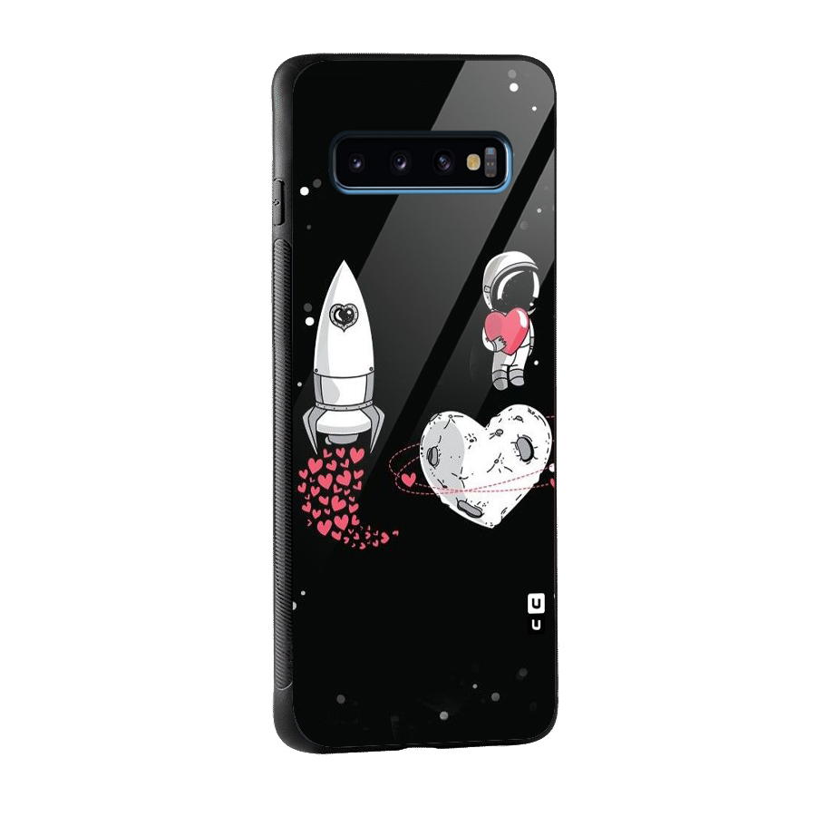 Spaceman Love Glass Back Case for Galaxy S10