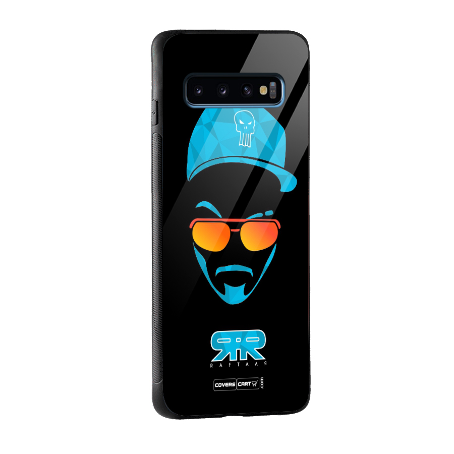 Special Raftaar Edition Blue Glass Back Case for Galaxy S10