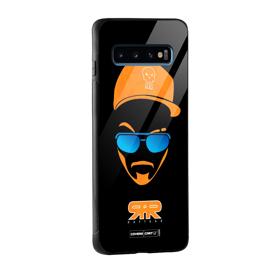 Special Raftaar Edition Orange Glass Back Case for Galaxy S10