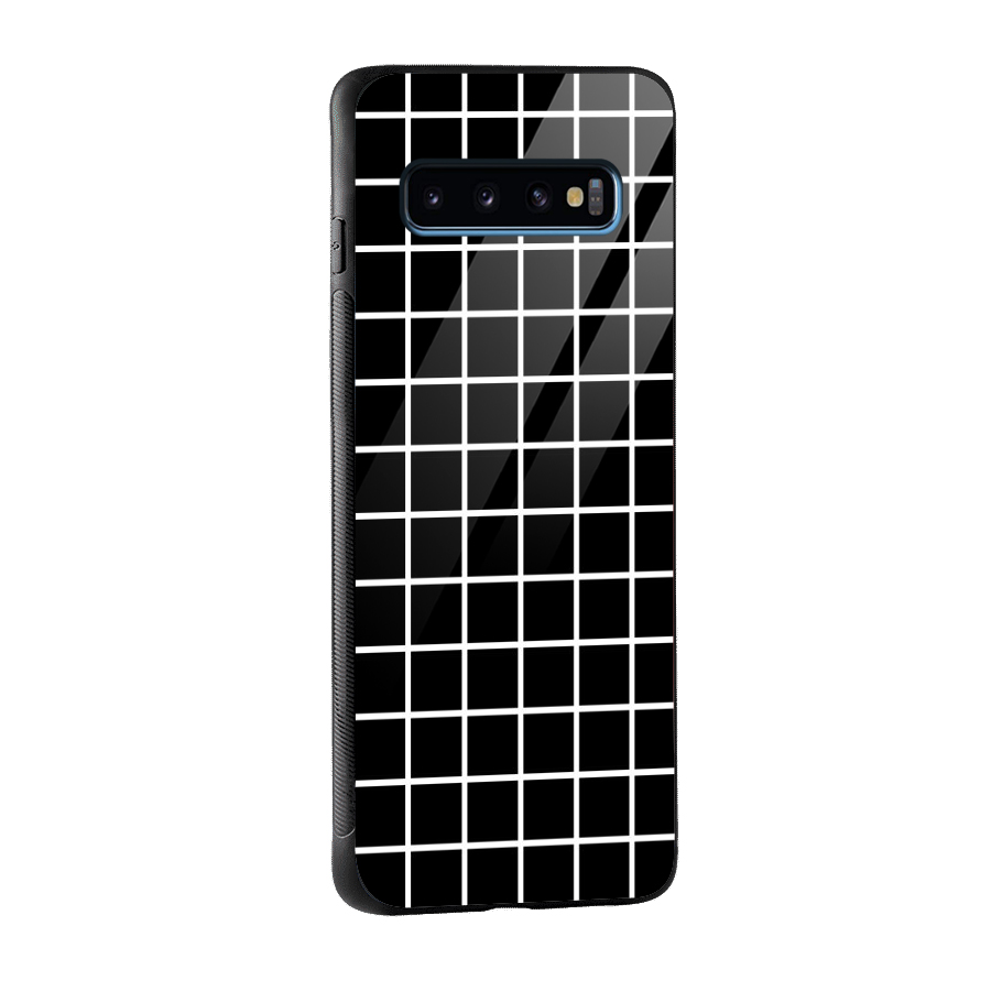 Square Puzzle Glass Back Case for Galaxy S10