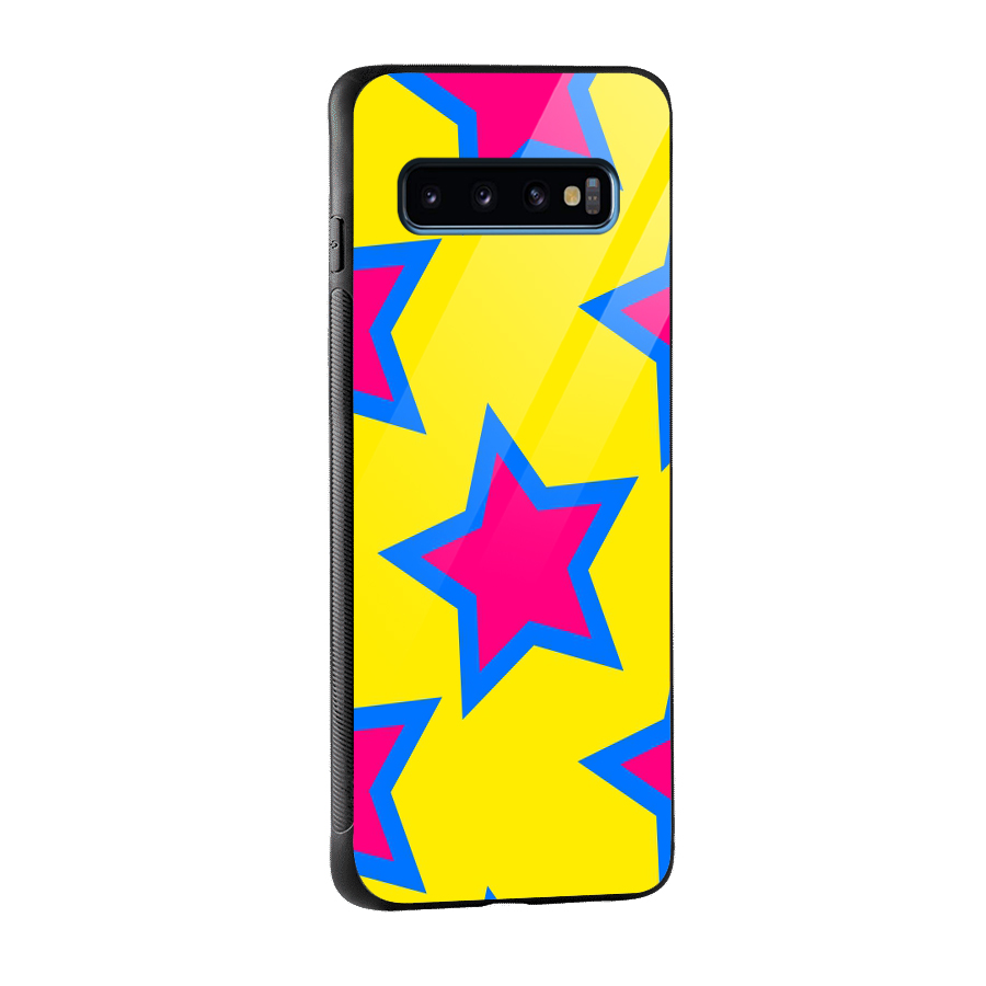 Star Pattern Glass Back Case for Galaxy S10
