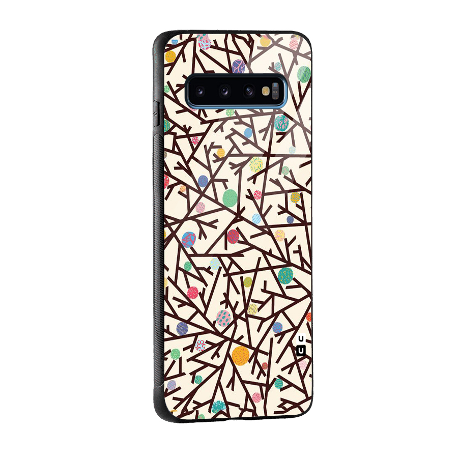 Stem Pattern Glass Back Case for Galaxy S10