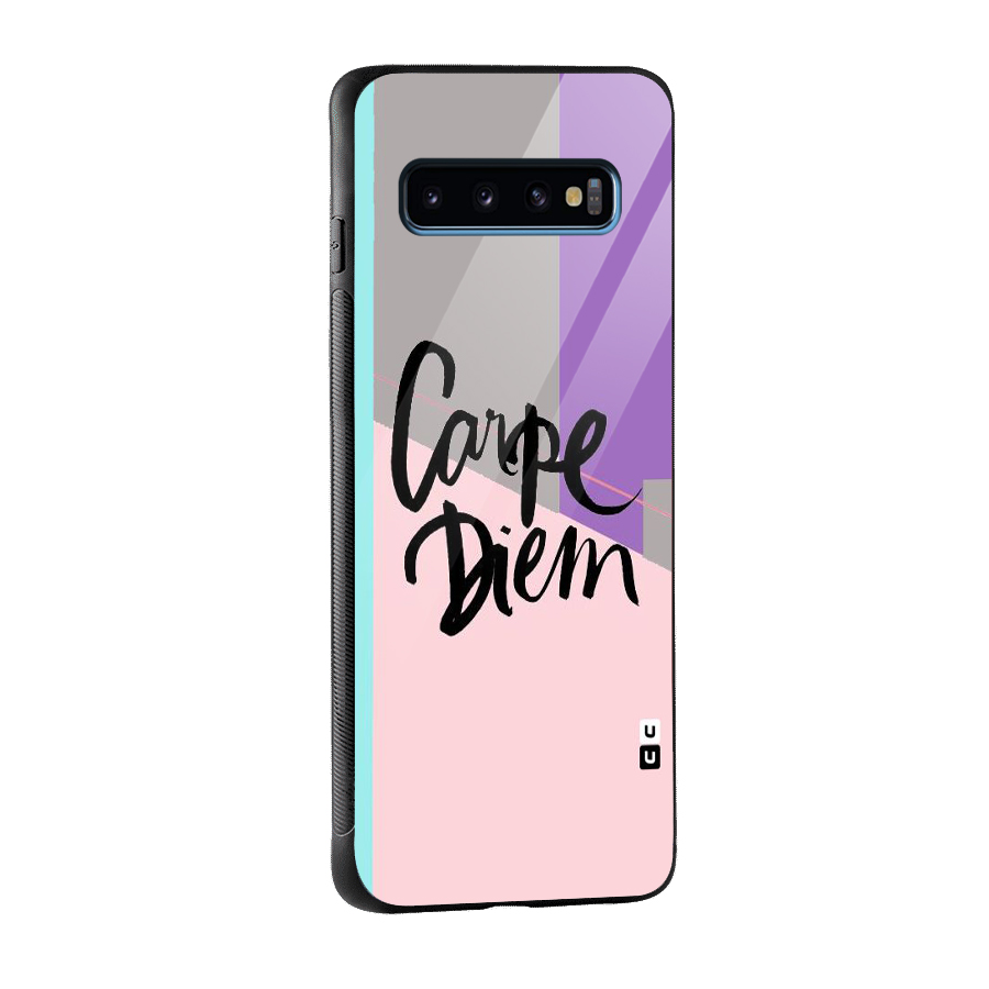 Stripes Black Diem Glass Back Case for Galaxy S10