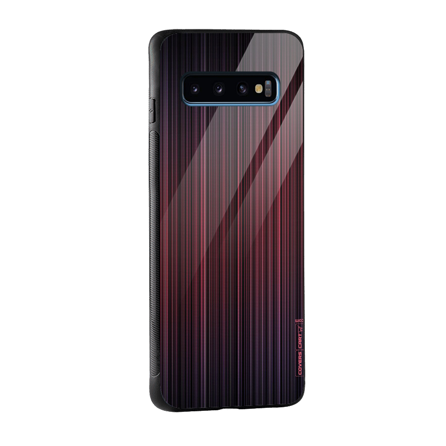 Stripes Gradiant Glass Back Case for Galaxy S10