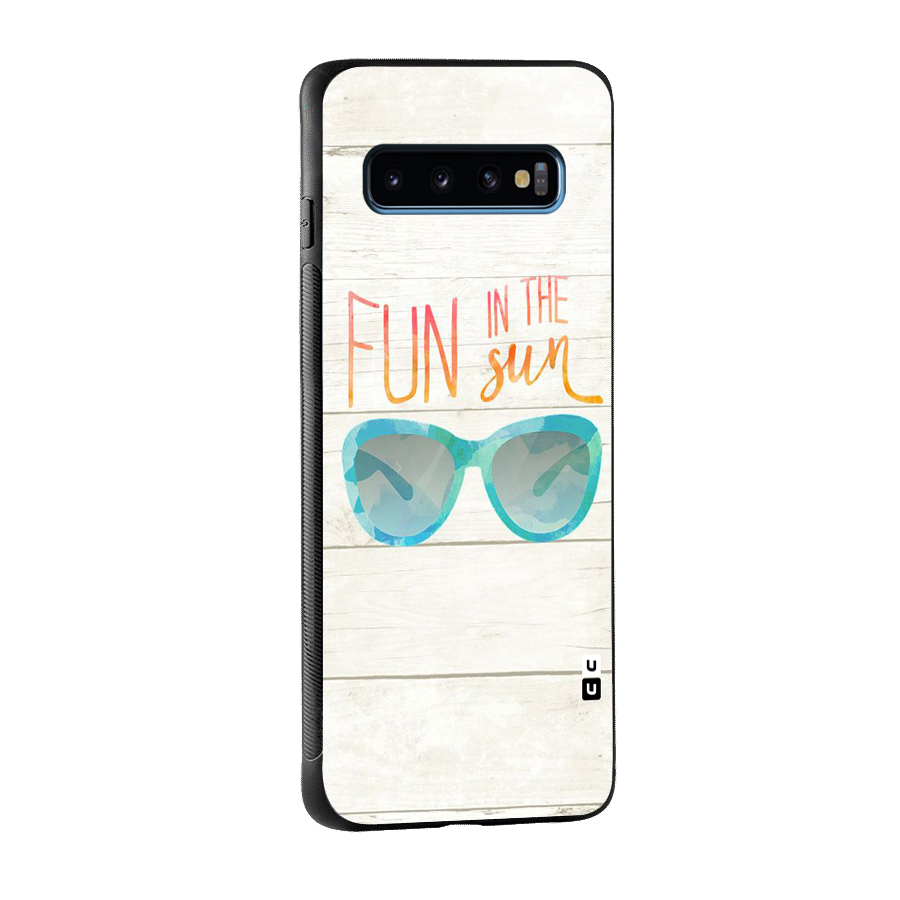 Sun Fun Glass Back Case for Galaxy S10