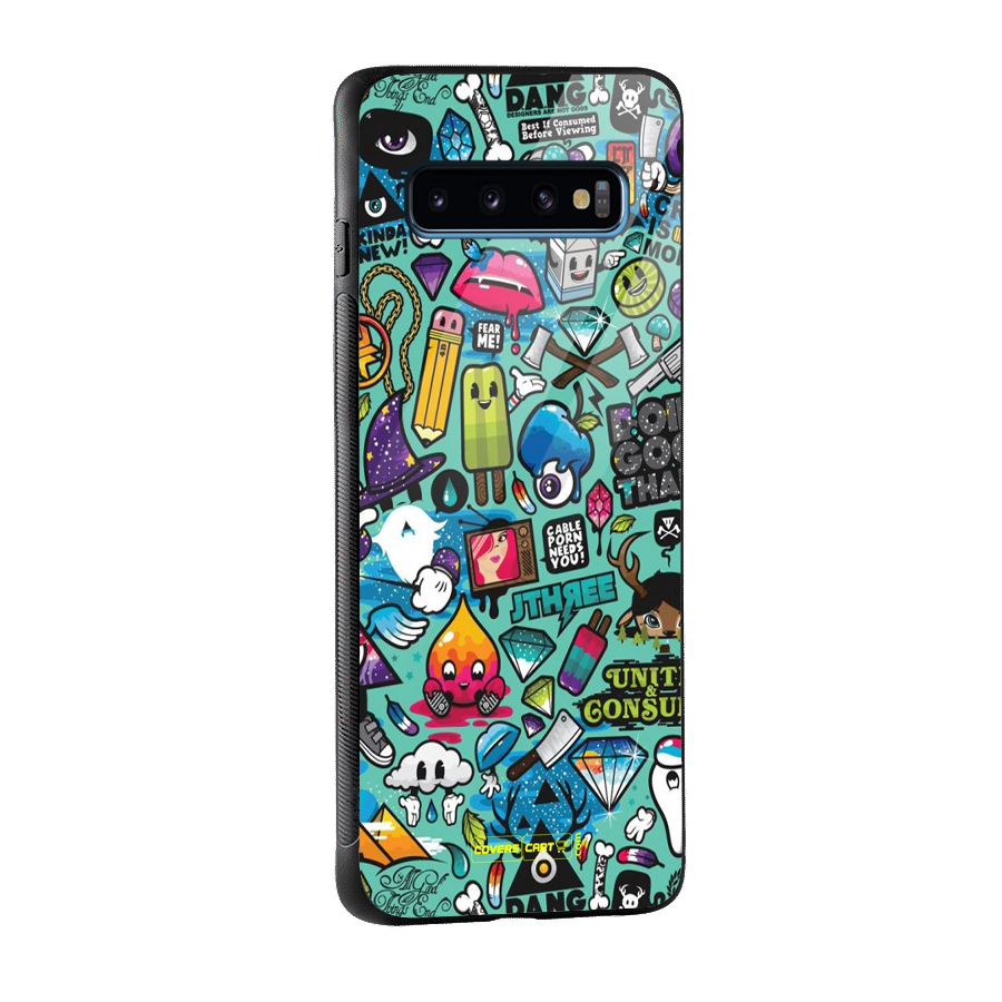 Sweet Candies Glass Back Case for Galaxy S10