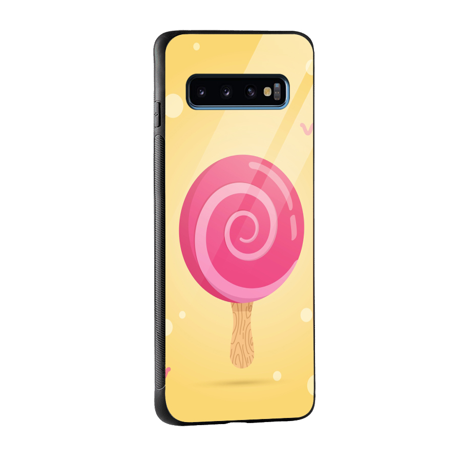 Swirl Ice Cream Glass Back Case for Galaxy S10