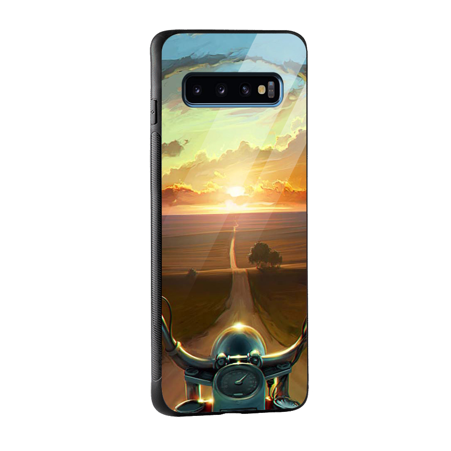 The Long Ride Glass Back Case for Galaxy S10