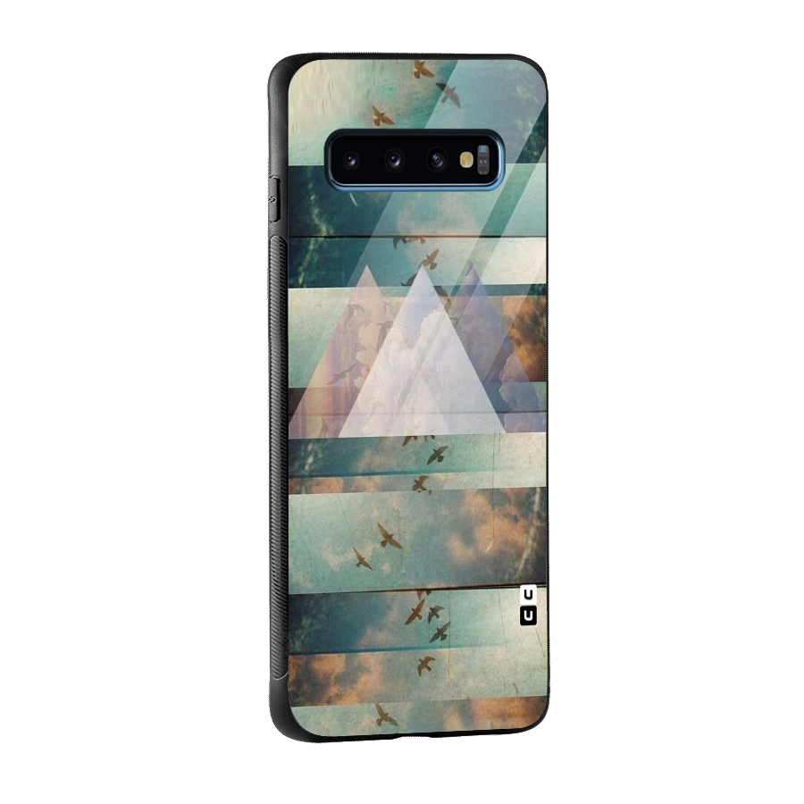 Three Triangles Glass Back Case for Galaxy S10