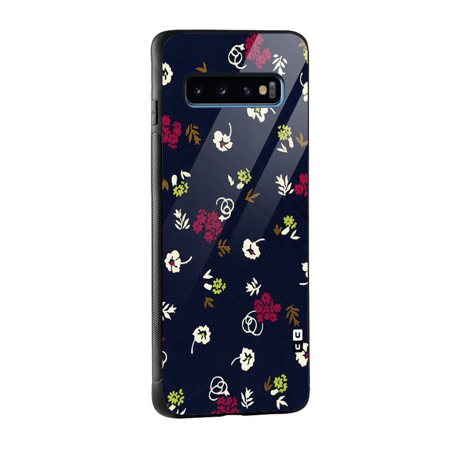 Tiny Flowers Glass Back Case for Galaxy S10
