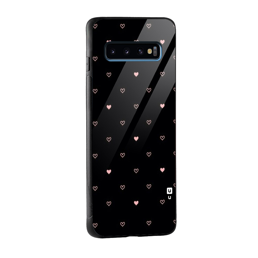 Tiny Little Pink Pattern Glass Back Case for Galaxy S10