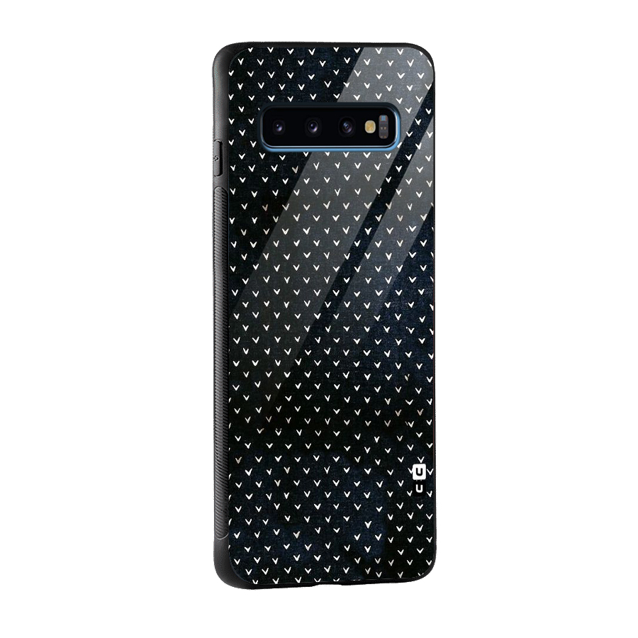 Tiny White Hearts Glass Back Case for Galaxy S10