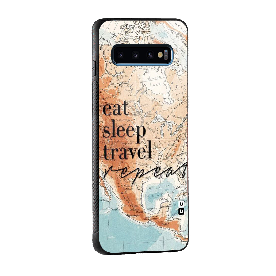 Travel Repeat Glass Back Case for Galaxy S10