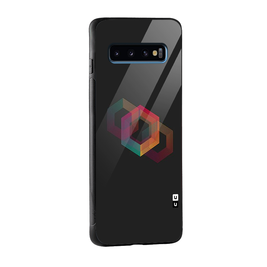 Tri-hexa Colours Glass Back Case for Galaxy S10
