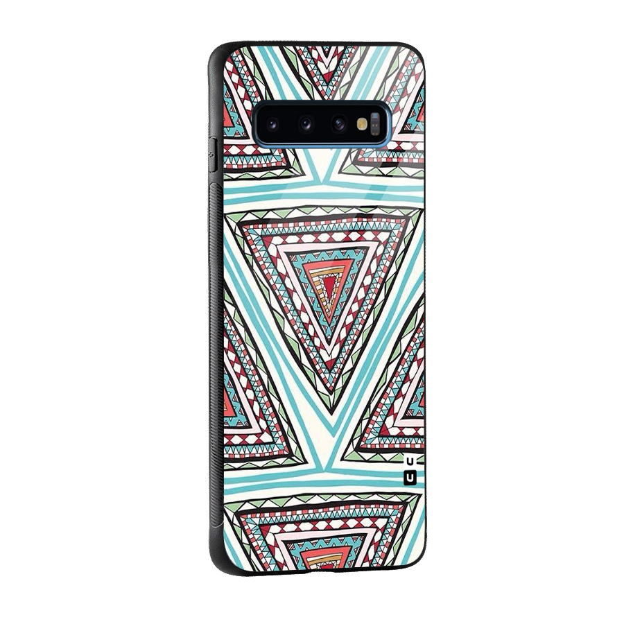 Triangle Abstract Mode Glass Back Case for Galaxy S10