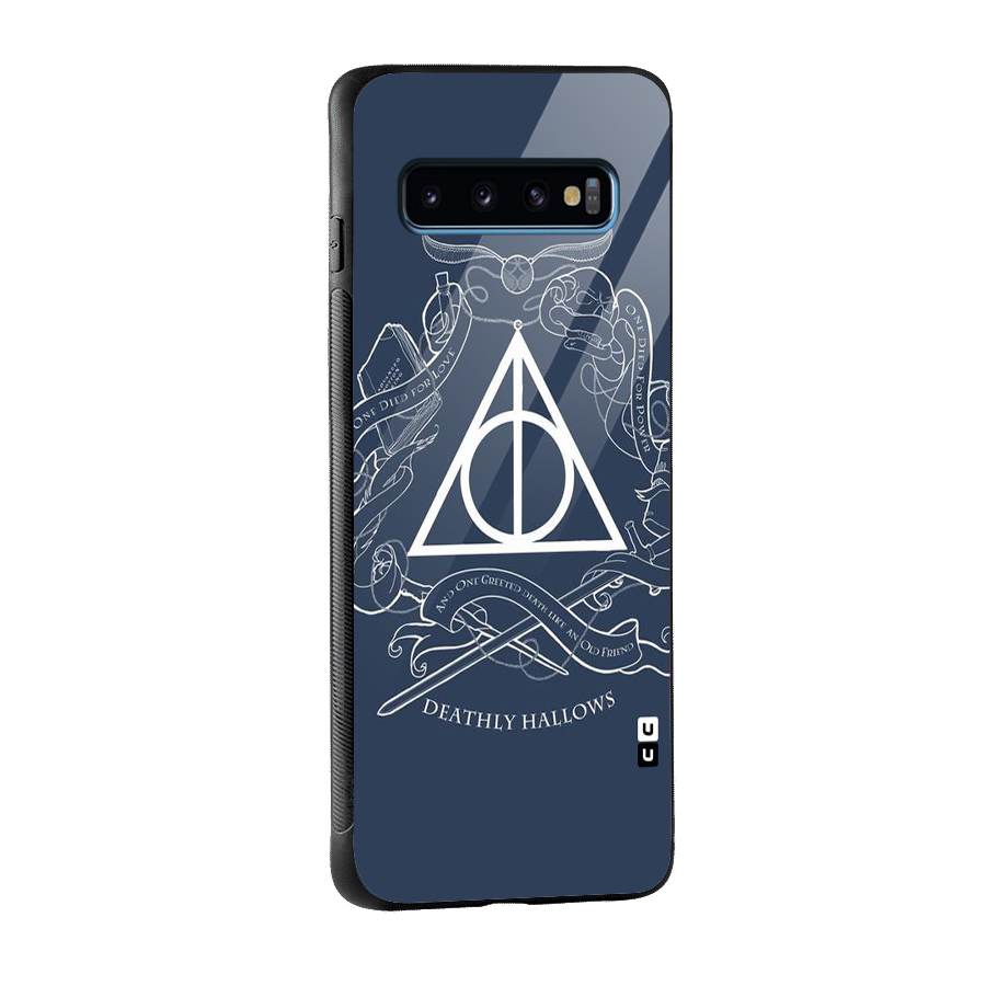 Triangle Blue Glass Back Case for Galaxy S10