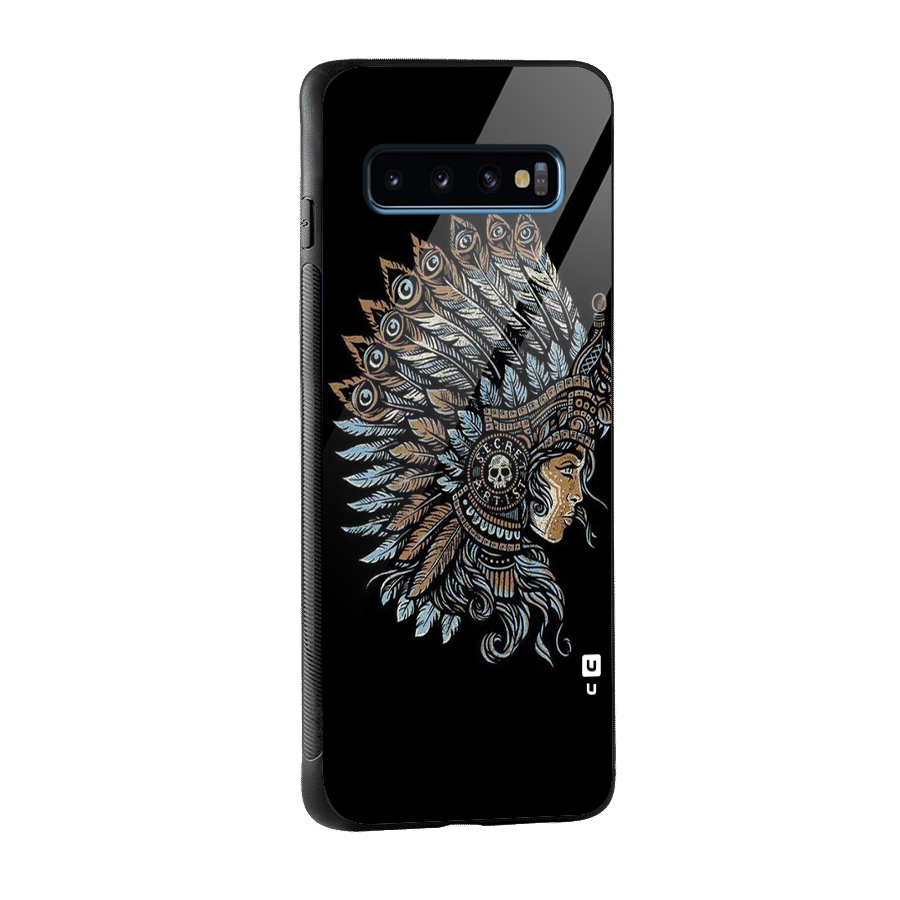 Tribal Design Glass Back Case for Galaxy S10