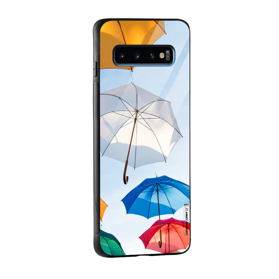Umbrella Sky Glass Back Case for Galaxy S10