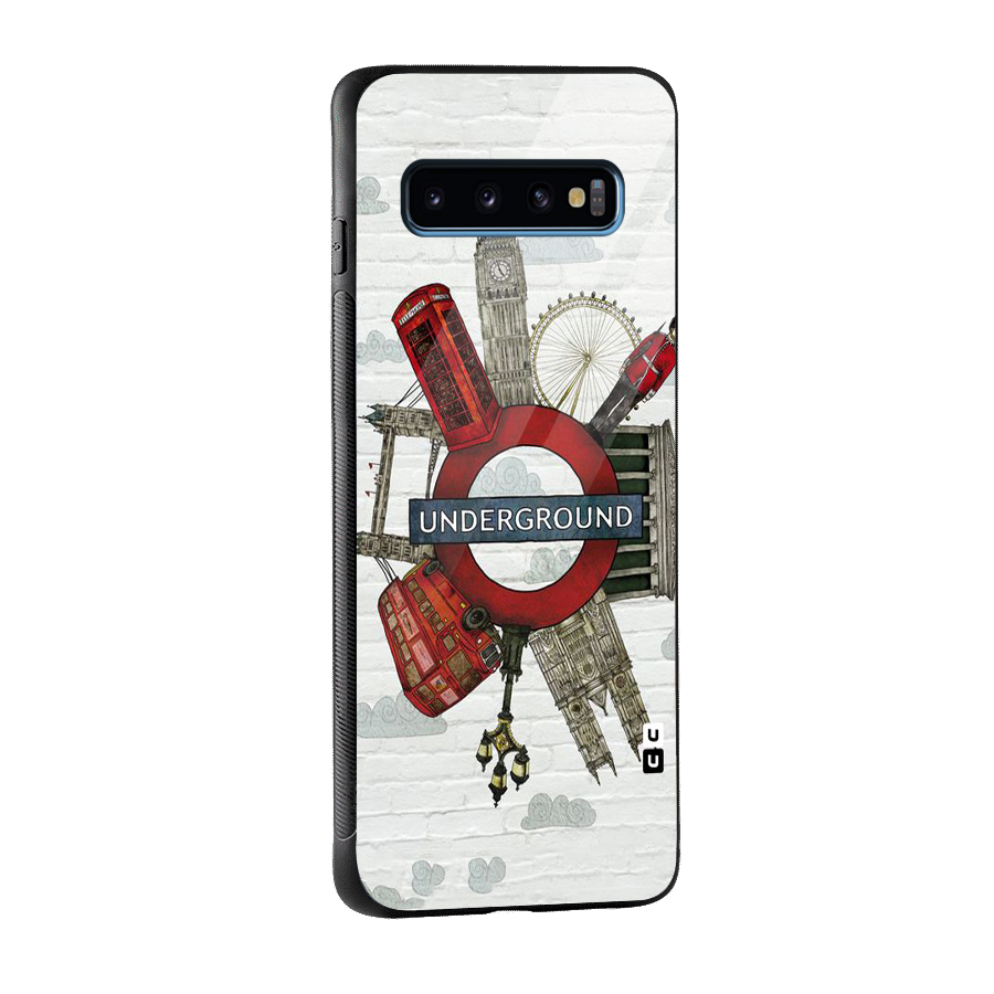 Underground Design Glass Back Case for Galaxy S10