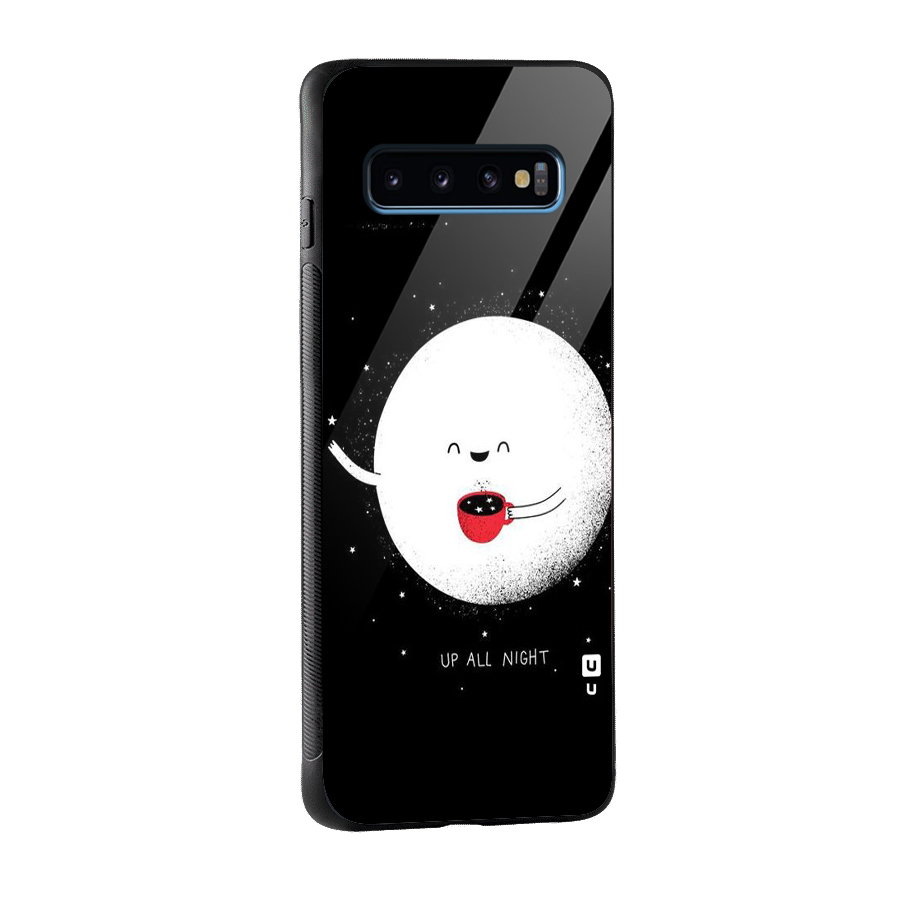 Up All Night Glass Back Case for Galaxy S10