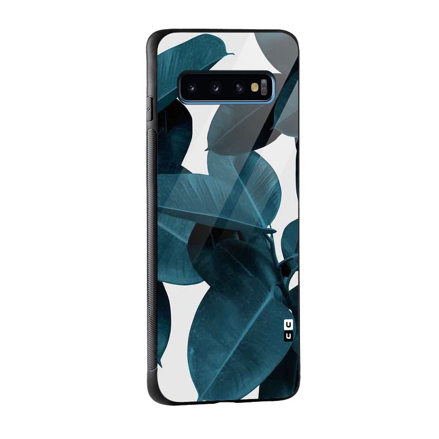 Very Aesthetic Leafs Glass Back Case for Galaxy S10