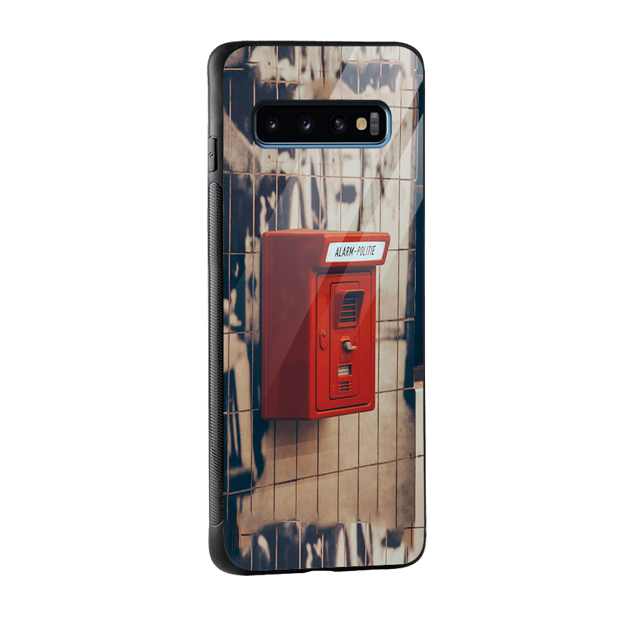 Vintage Alarm Glass Back Case for Galaxy S10