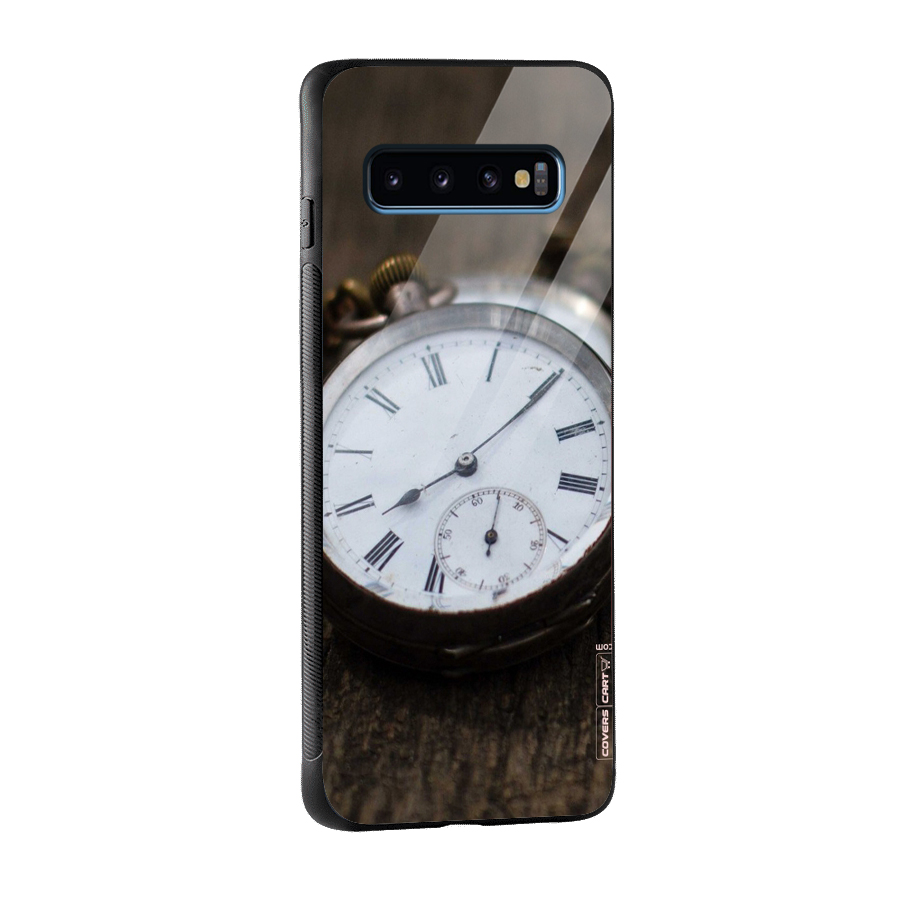 Vintage Clock Glass Back Case for Galaxy S10