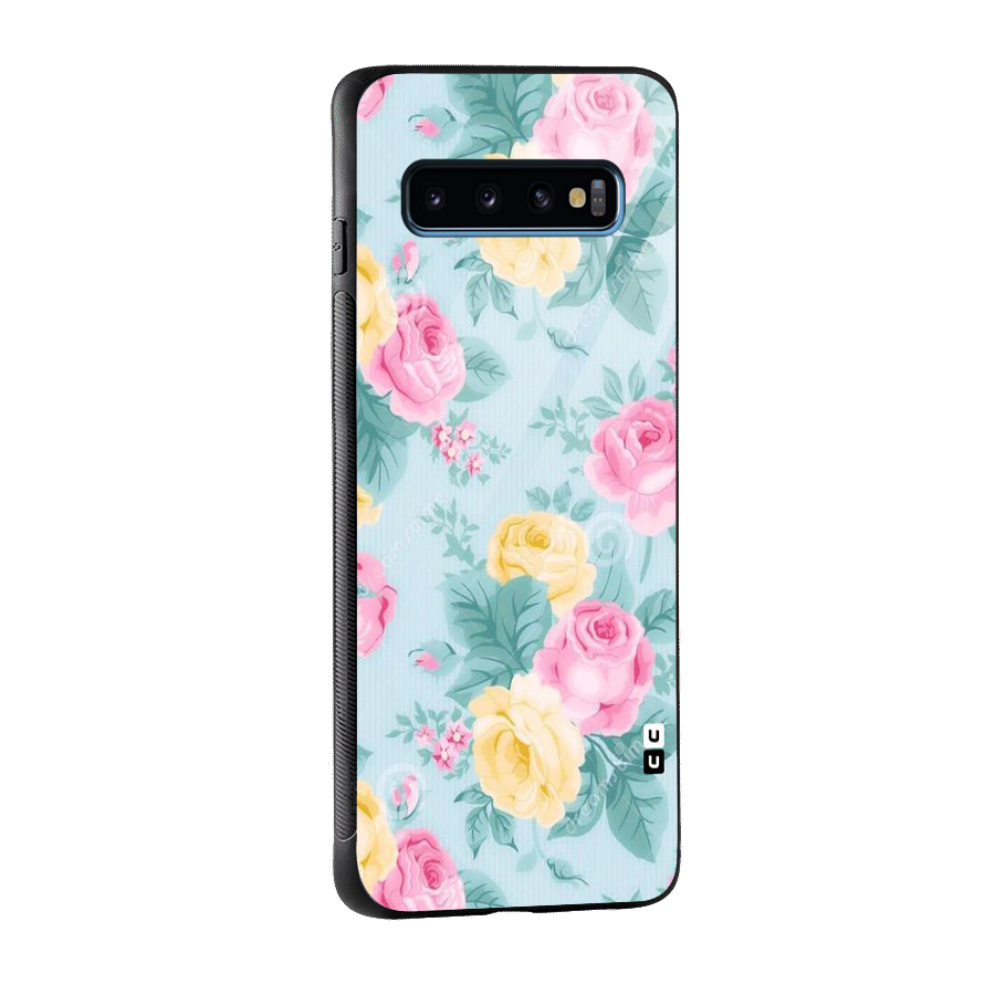 Vintage Pastels Glass Back Case for Galaxy S10