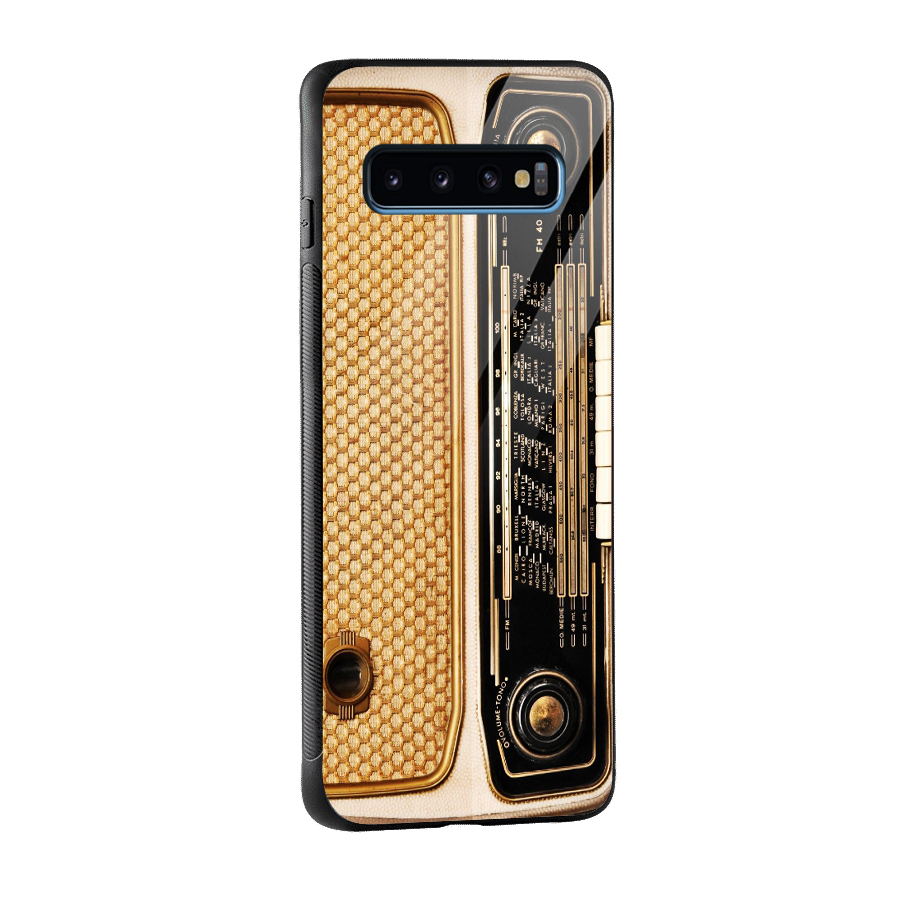Vintage Radio Glass Back Case for Galaxy S10