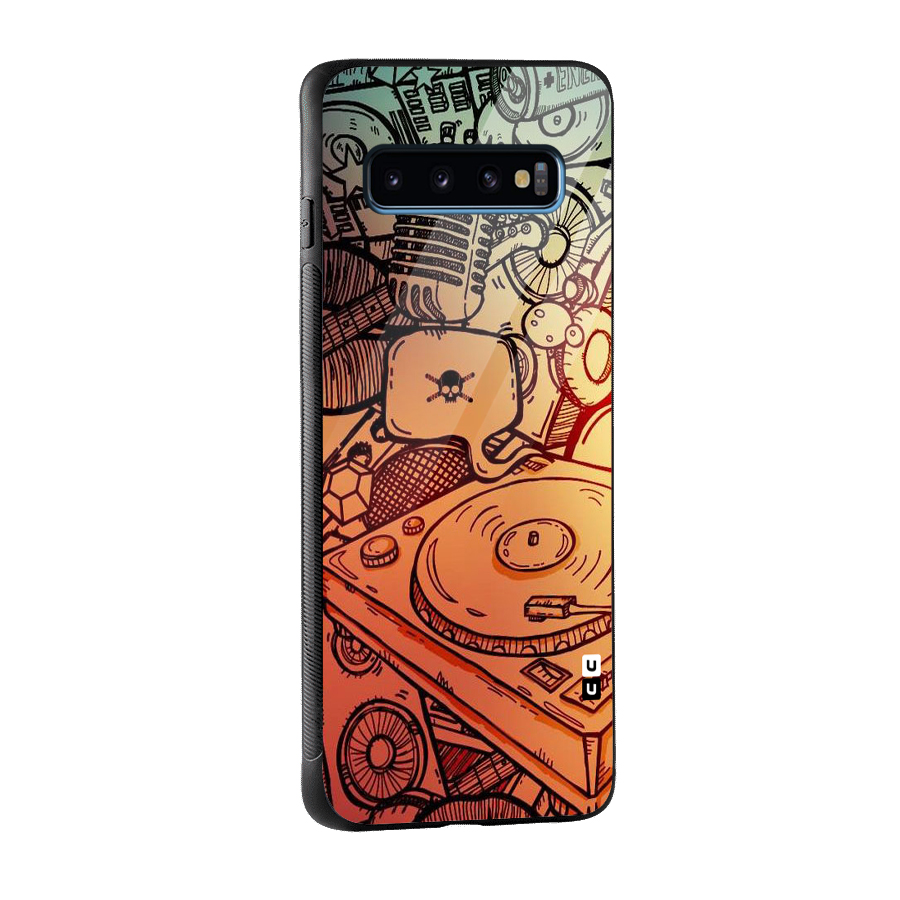 Vinyl Design Glass Back Case for Galaxy S10