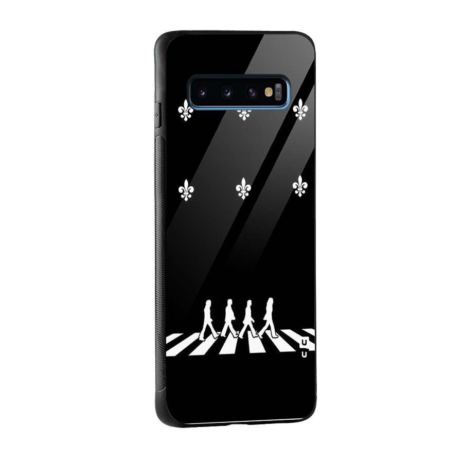 Walking Four Glass Back Case for Galaxy S10