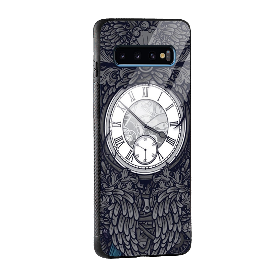 Wall Clock Glass Back Case for Galaxy S10